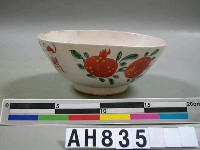 藏品(彩繪福壽石榴花大碗)的圖片